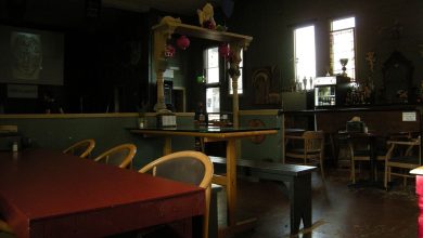 A small cafe counter