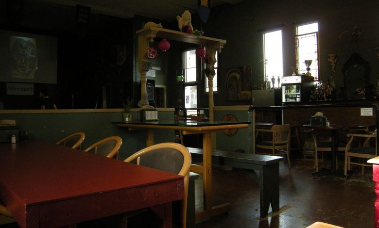 A small cafe counter